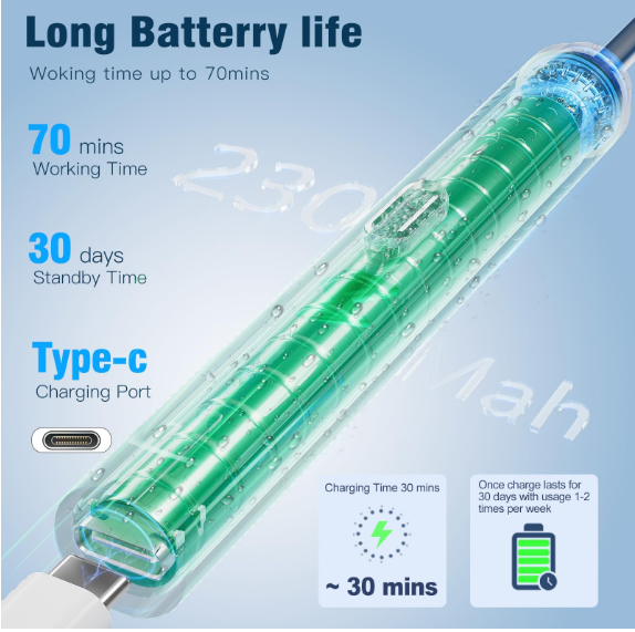 Ear Wax Removal, Ear Cleaner with Camera with 1296P, Earwax Removal kit with 9 Ear Pickand 8 Traditional Tools, Built-in WiFi lP67 Waterproof, Ear Cleaning Kit foriPhone,iPad,Android (Black)